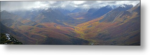 Light Metal Print featuring the photograph Panoramic View Of The North Klondike #1 by Robert Postma