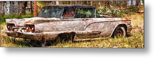 Accident Metal Print featuring the photograph Ford Thunderbird by Gary Adkins
