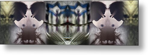 Split Personality Metal Print featuring the digital art Mute Witness by Becky Titus