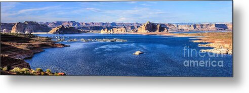 Panorama Metal Print featuring the photograph Panorama, Lake Powell, Arizona by Felix Lai