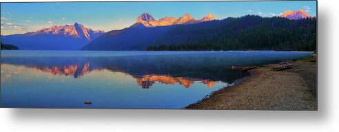 Redfish Lake Metal Print featuring the photograph Redfish Lake Dawn by Greg Norrell