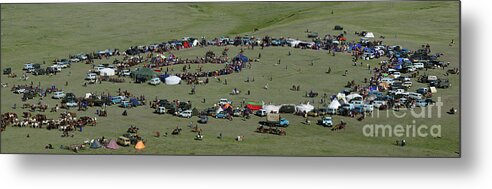 Mongol Naadam Day Metal Print featuring the photograph Naadam day #2 by Elbegzaya Lkhagvasuren