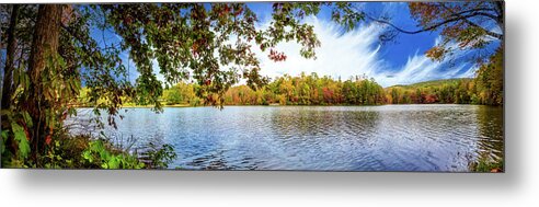 Carolina Metal Print featuring the photograph Beautiful Autumn Lake at Indian Boundary by Debra and Dave Vanderlaan