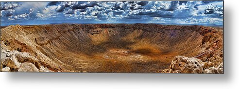  Metal Print featuring the photograph Meteor Crater by Lou Novick