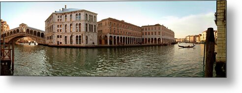 Landscape Metal Print featuring the photograph Rialto Bridge in Venice by Brian McCarthy