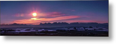 Sun Metal Print featuring the photograph Sunset West of Carstairs Alberta by Phil And Karen Rispin