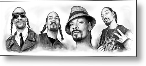 This Is Art Print For Snoop Dogg. Calvin Cordozar Broadus Metal Print featuring the drawing Snoop Dogg group art drawing sketch poster 30x85cm by Kim Wang