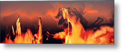 Heated Activity Metal Print featuring the digital art Heated Activity by Kellice Swaggerty