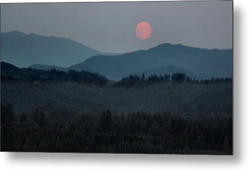 Landscape Metal Print featuring the photograph Dreaming The Moon by Rory Siegel