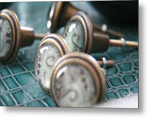 Turquoise Metal Print featuring the photograph Vintage Turquoise by Lynn England