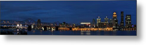 Water Metal Print featuring the photograph Louisville Skyline by Deborah Klubertanz