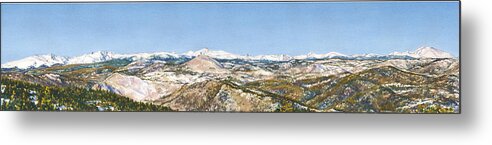 Panorama Painting Metal Print featuring the painting Panorama from Flagstaff Mountain by Anne Gifford