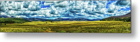 Blue Metal Print featuring the photograph The Valles Caldera by Gestalt Imagery