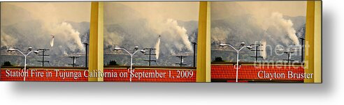 Clay Metal Print featuring the photograph Water Drop on the Station Fire by Clayton Bruster