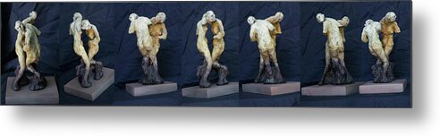 #ode #impairedwomen #impaired #impairment #sculpture Metal Print featuring the sculpture Breath. An Ode to Impaired Women by Veronica Huacuja