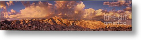North America Metal Print featuring the photograph Summer Storm Clouds Over the Eastern Sierras California by Dave Welling