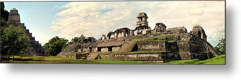 Palenque Metal Print featuring the photograph Palenque Panorama Unframed by Weston Westmoreland