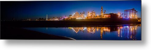 Amusement Park Metal Print featuring the photograph Panorama - Santa Cruz Boardwalk by Scott Campbell