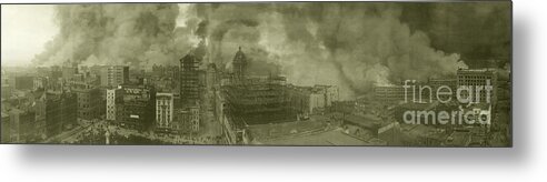 100th Anniversary 1906-2006 Metal Print featuring the photograph 1906 San Francisco Earthquake Fire by Library of Congress