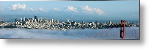San Francisco Metal Print featuring the photograph San Francisco Panoramic Shot by Jeff Lowe