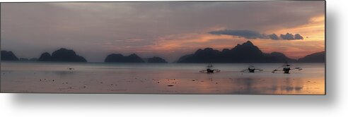 Asia Metal Print featuring the photograph 3 Boats by John Swartz