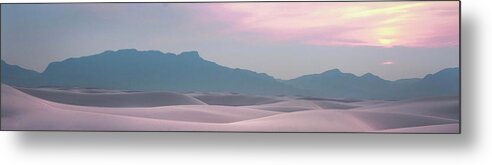 White Sands Pano Metal Print featuring the photograph White Sands New Mexico Pano by Rebecca Herranen