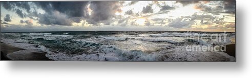 Panoramic Metal Print featuring the photograph My Ocean that I Love so Much by Ginette Callaway