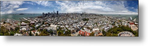 3scape Metal Print featuring the photograph San Francisco Daytime Panoramic by Adam Romanowicz