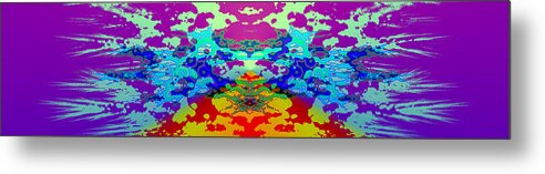 Abstract Metal Print featuring the painting Smiling Buddha Hoodoo Synthesis by Peter J Sucy