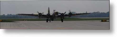 Taxiing Metal Print featuring the photograph B17 Taxiing In by Tim Donovan