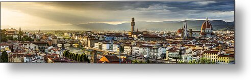 Florence Metal Print featuring the photograph Evening in Florence by Weston Westmoreland