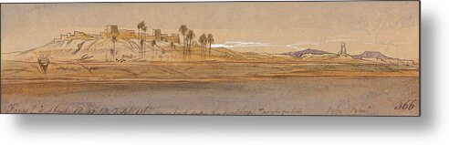 English Art Metal Print featuring the drawing Faras Westbank by Edward Lear