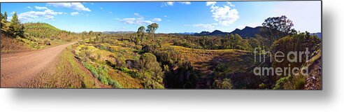 Flinders Ranges Wilpena Pound South Australia Australian Landscape Landscapes Outback Metal Print featuring the photograph Flinders Ranges by Bill Robinson