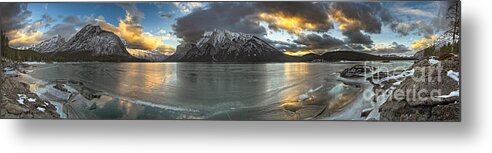 Landscape Metal Print featuring the photograph Sunrise Over Deep Emerald Ice by Royce Howland