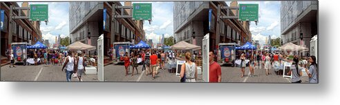 Photography Metal Print featuring the photograph Baltimore Artscape 2016 - Triptych by Walter Neal