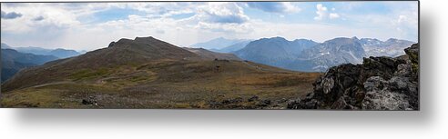 Mountain Metal Print featuring the photograph Trail Ridge Road Arctic Panorama by Nicole Lloyd