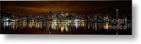 Seattle Metal Print featuring the photograph Seattle Panorama by Eddie Yerkish