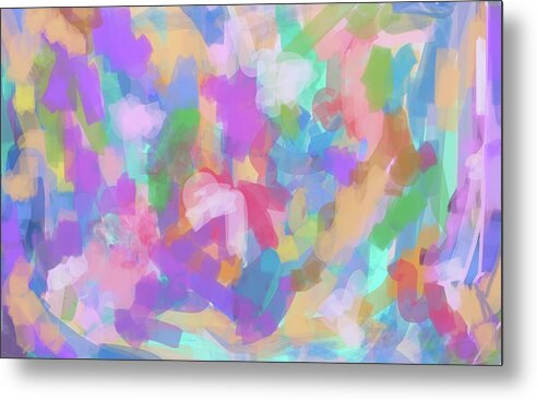 Abstract Metal Print featuring the painting Fantasia in Open G by Naomi Jacobs