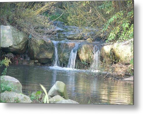 Nature Metal Print featuring the photograph Triple Falls by Ee Photography