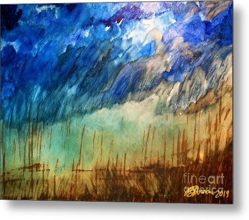 Canvas Metal Print featuring the painting Original version Gentle Direction by Barbara Donovan