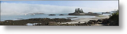 Wallace Cove Metal Print featuring the photograph Wallace Cove Fog Rolling In Panorama by Marty Saccone