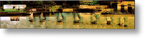 Boats Metal Print featuring the photograph The Line Up by Jodie Marie Anne Richardson Traugott     aka jm-ART