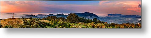 Sunset Metal Print featuring the photograph Sunset Cloud Tide Over the Mountains by Weston Westmoreland