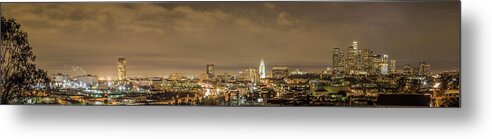 Tranquility Metal Print featuring the photograph Panoramic View Of Downtown Los Angeles #1 by Taesam Do