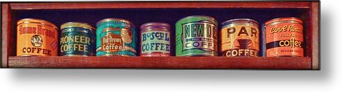 Vintage Metal Print featuring the painting Caffe Retro No. 2 by Douglas MooreZart