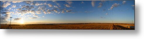 Panorama Metal Print featuring the photograph Kansas Sunrise by Brian Duram