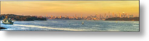 Sydney Harbour Metal Print featuring the photograph The Harbour Glows by Mark Lucey