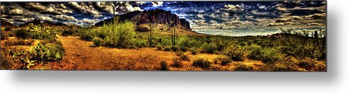 Arizona Metal Print featuring the photograph The Trail Turns Toward Superstition Mountain by Roger Passman