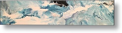 Abstract Metal Print featuring the painting Pristine by Soraya Silvestri