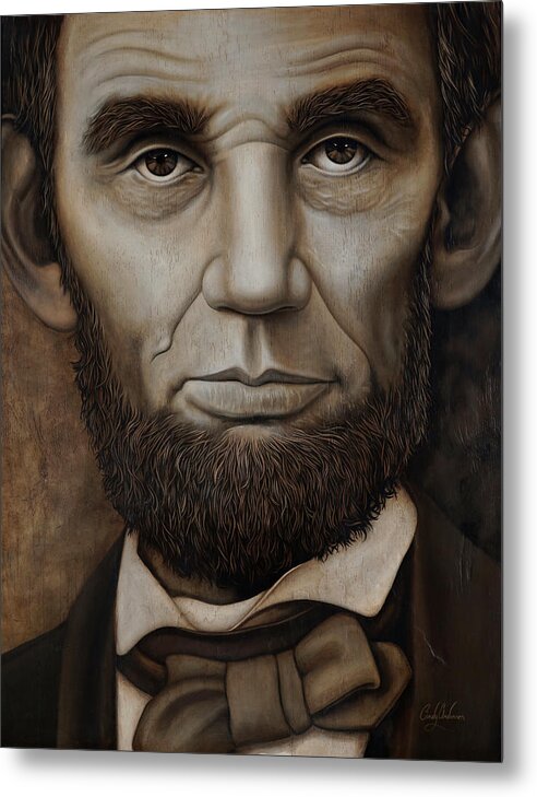  Metal Print featuring the digital art Oversized Abe by Cindy Anderson